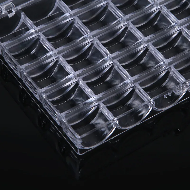 25 Spools Empty Bobbins Storage Box Sewing Accessories Tools Plastic Sewing Machine Bobbin Case Knitting Needle Organizer NEW