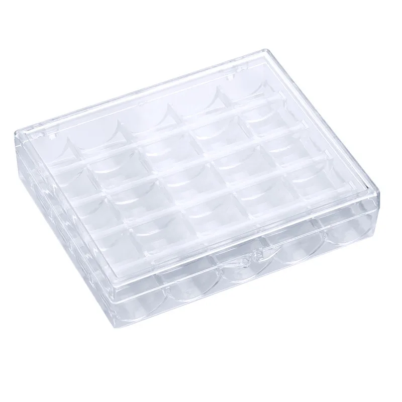 25 Spools Empty Bobbins Storage Box Sewing Accessories Tools Plastic Sewing Machine Bobbin Case Knitting Needle Organizer NEW