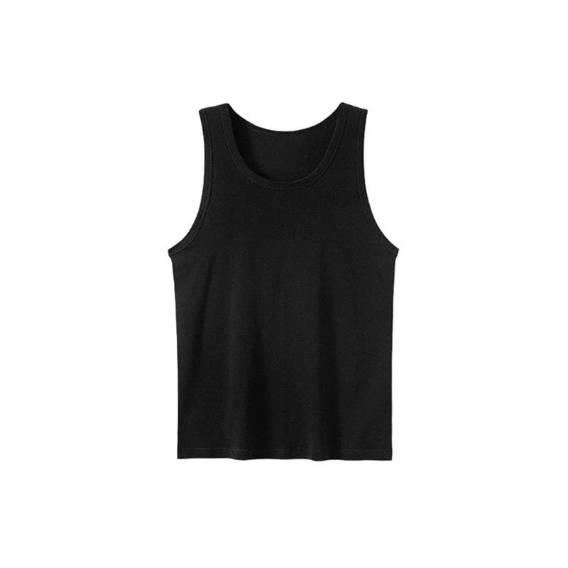 Men's Solid Color Four Seasons Thin Cotton Vest Casual And Comfortable Joker Sweatshirt Fitness Exercise Slim Vest