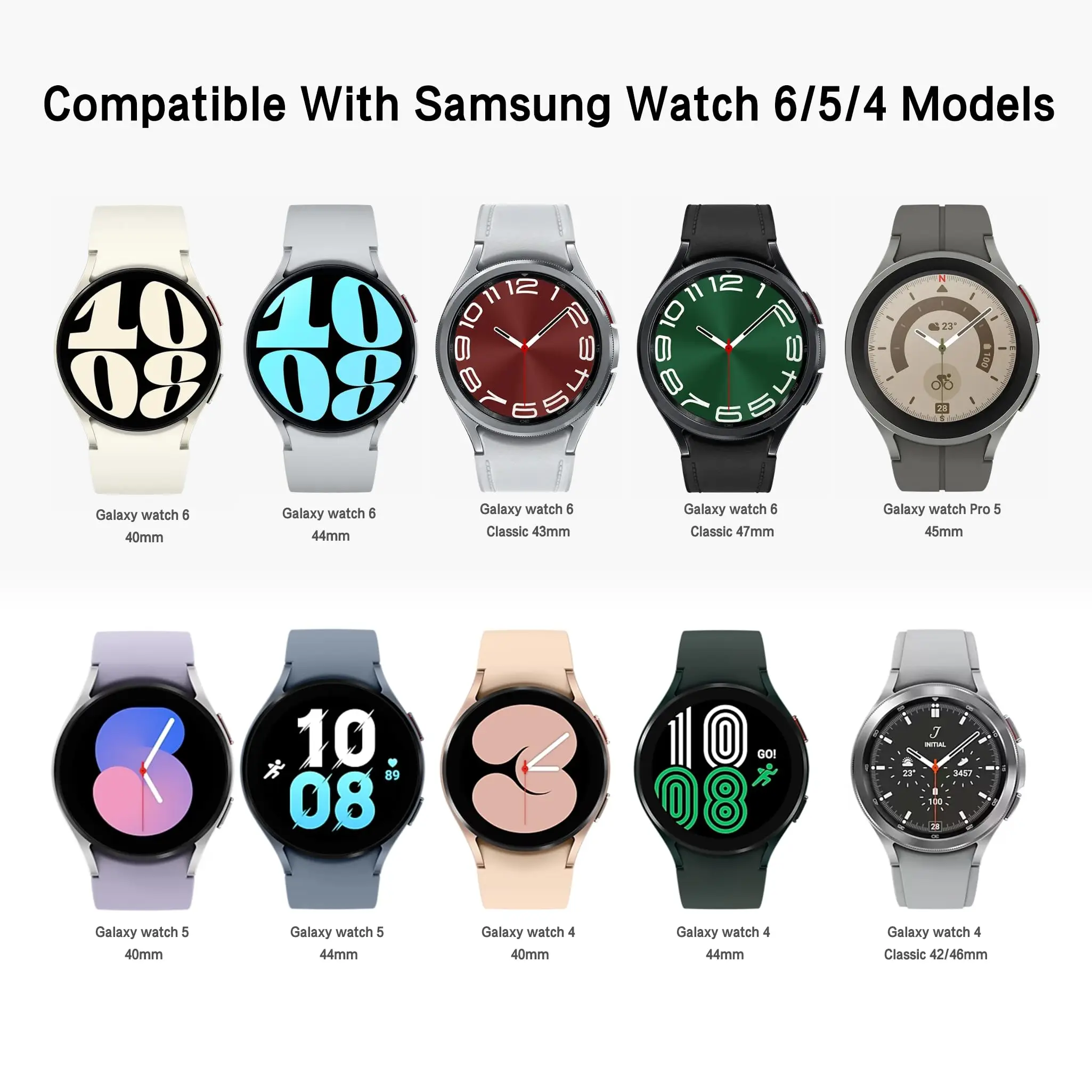 20mm Silicone Strap For Samsung Galaxy Watch 4 6 Classic 47mm/46mm 5 Pro 45mm No Gaps Bracelet Galaxy Watch 6 5 4 40mm/44mm Belt