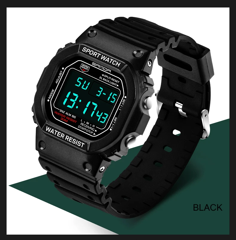 SANDA Digital Watch Men Waterproof 30M Watch LED Men's Sport G Style Watch Mens Top Brand Military Watches Relogio Masculino