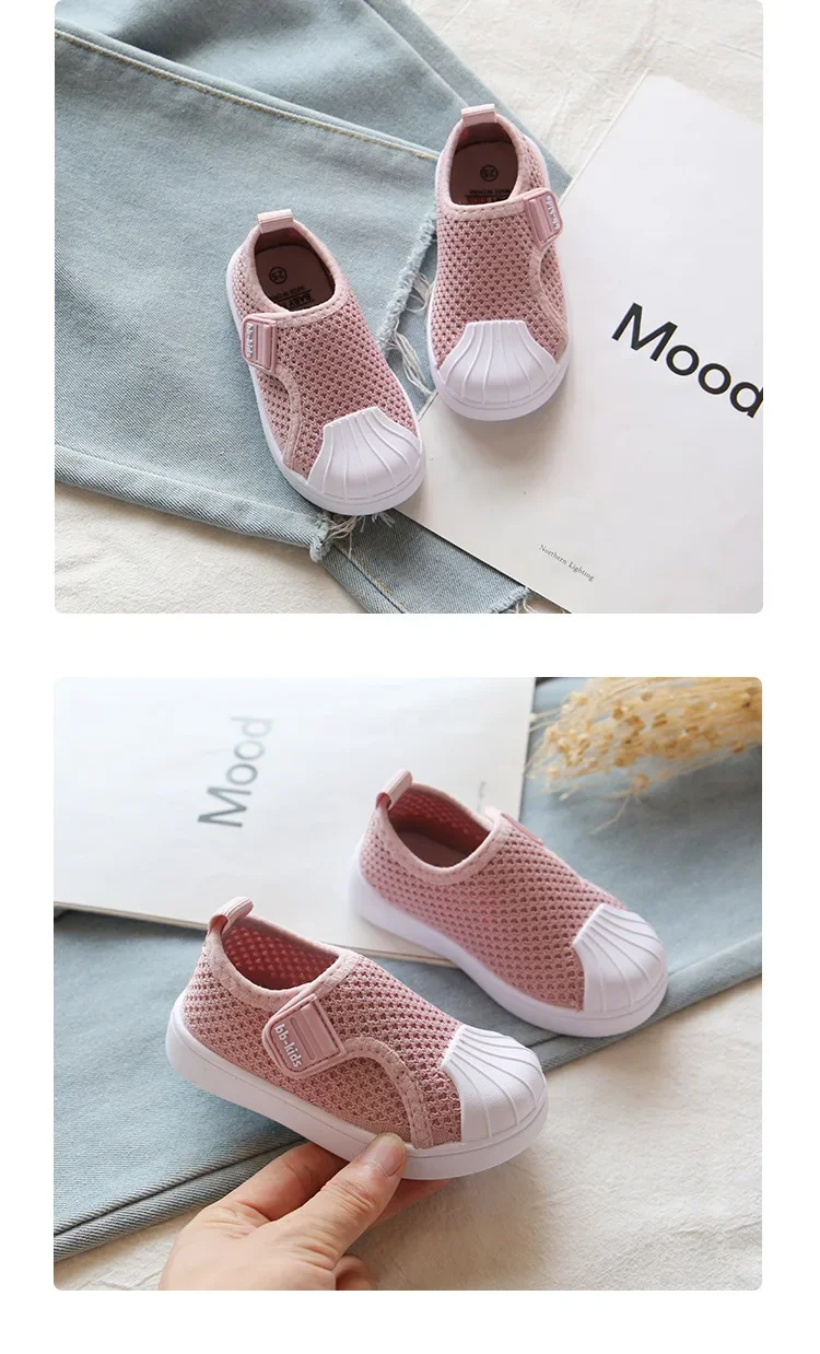 Kids Casual Sneakers for Boys Girls Toddlers Fashion Skate Shoes Knitted Fabric Casual Shoes for Kindergarten School Soft 21-30