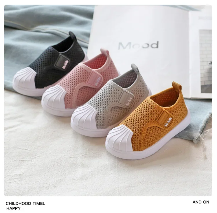 Kids Casual Sneakers for Boys Girls Toddlers Fashion Skate Shoes Knitted Fabric Casual Shoes for Kindergarten School Soft 21-30