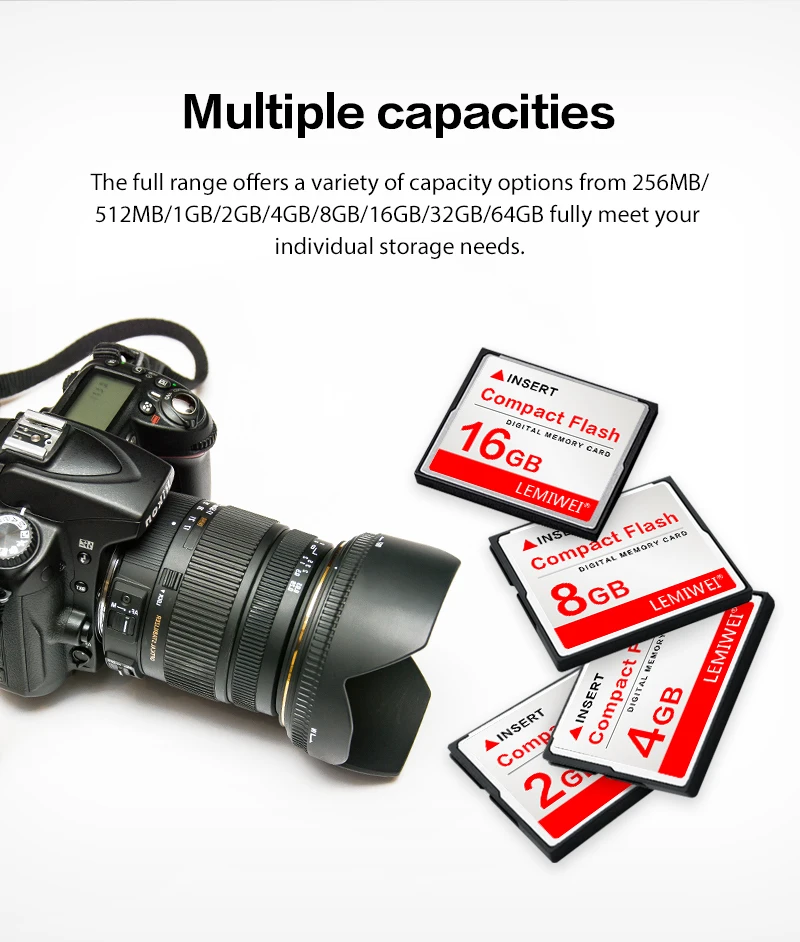 LEMIWEI CF Card 256MB 512MB 1GB Compact Flash Card 2GB 4GB 8GB CF Card 16GB 32GB 64GB Compactflash Card Storage Card For Camera