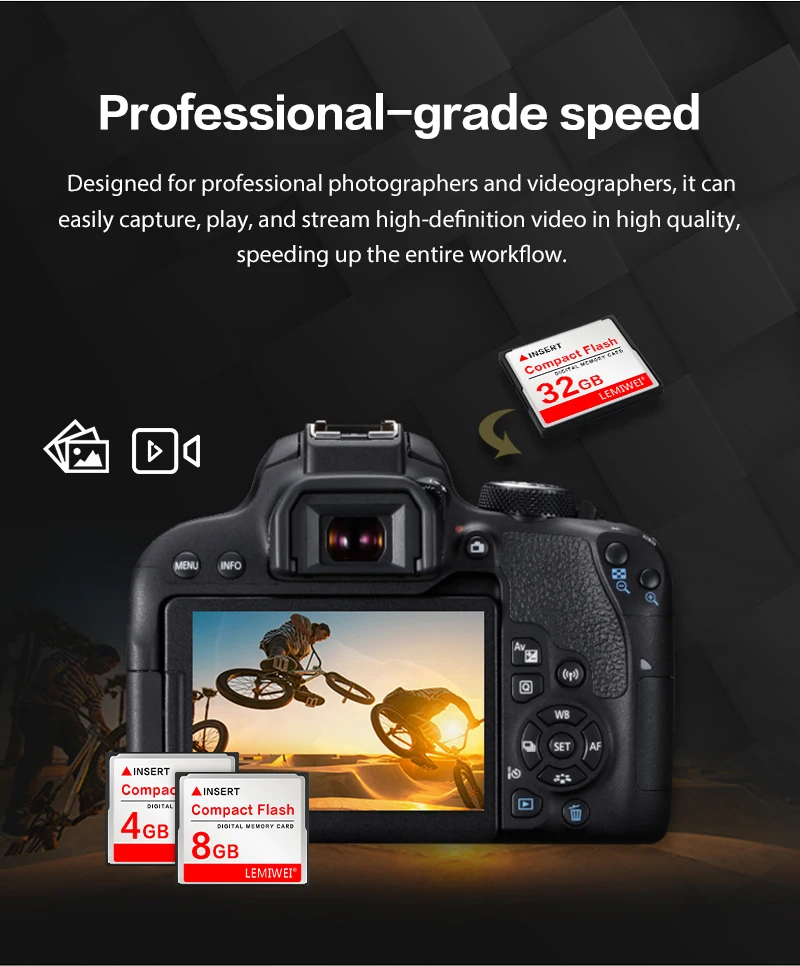 LEMIWEI CF Card 256MB 512MB 1GB Compact Flash Card 2GB 4GB 8GB CF Card 16GB 32GB 64GB Compactflash Card Storage Card For Camera