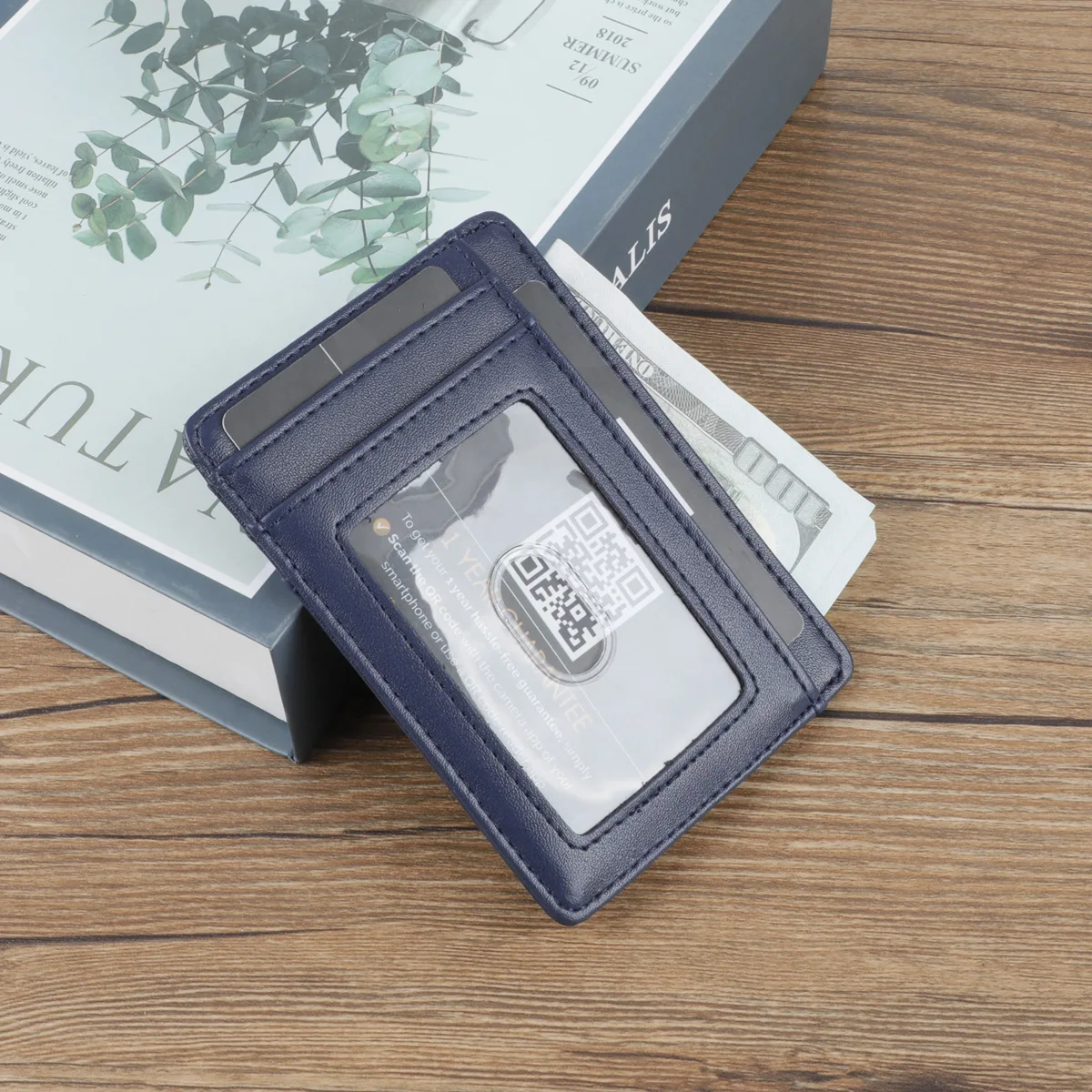 New Airtag Wallet Slim Minimalist Leather Credit Card Holder For AirTag Protective ID Case Small Anti-lost Protective Purse