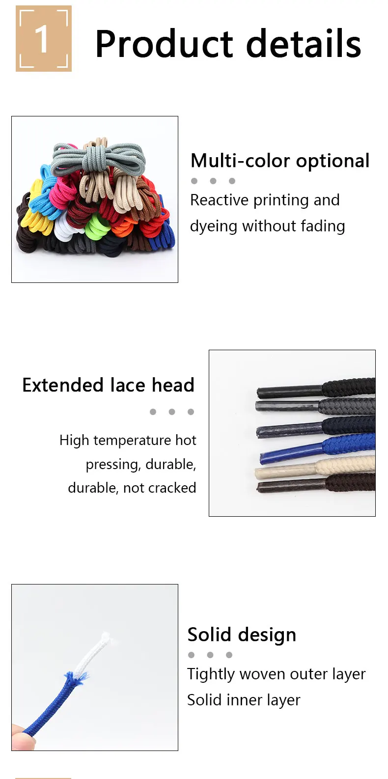 Classic Round Shoelaces for Sneakers Boots Hiking Shoes Shoelace Oxford Shoe Laces for woman man 90cm/120cm/150cm Shoestrings