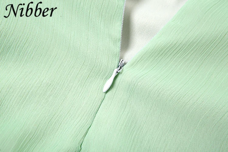Nibber Vestidos Elegantes Para Mujer Solid Color Cutout Slim Sling Dress Sexy Backless Ruffle Dress Female2023