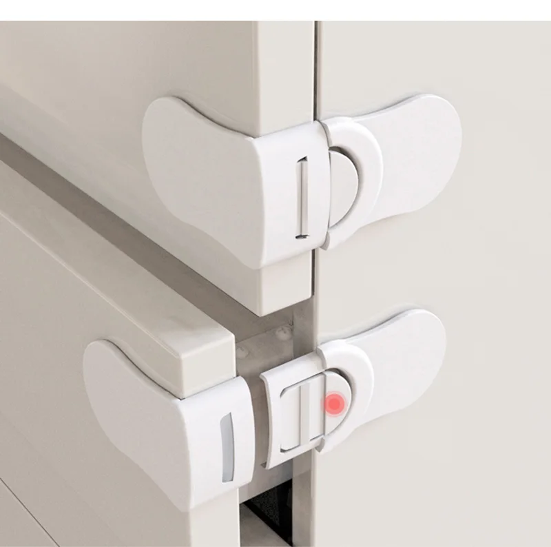 3/4/5Pcs Children Safety Drawer Lock Kids Anti-Pinching Hand Cabinet Drawer Locks Home Security Protection Plastic Locker Buckle