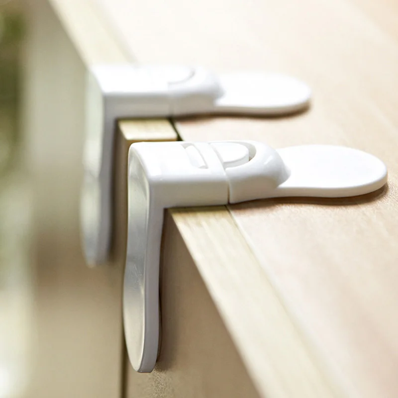 3/4/5Pcs Children Safety Drawer Lock Kids Anti-Pinching Hand Cabinet Drawer Locks Home Security Protection Plastic Locker Buckle