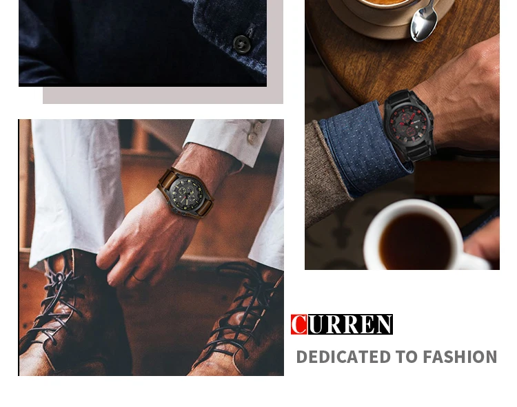 CURREN Men's Watches Top Brand Luxury Fashion&Casual Business Quartz Watch Date Waterproof Wristwatch Relogio Masculino