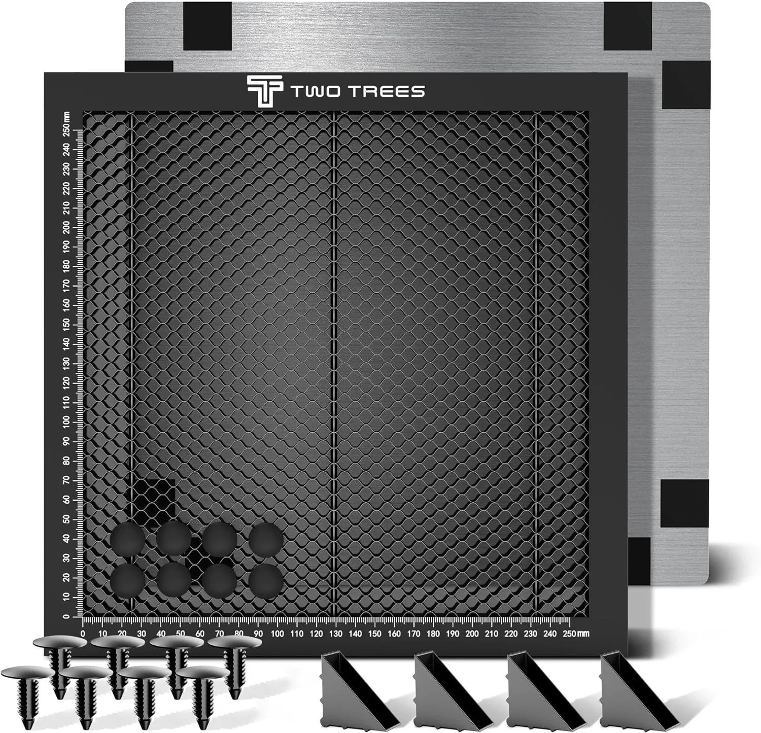 Heavy Duty Honeycomb Metal Table 300/400/500/600mm for Laser Engraver Cutting,Black Oxide Coated Fits for ORTUR xTool two trees