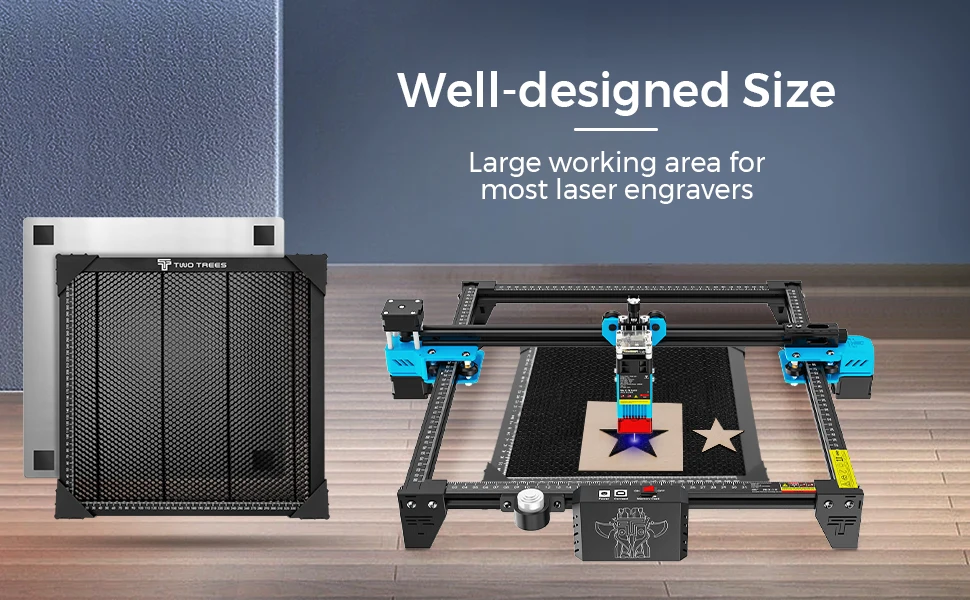 Heavy Duty Honeycomb Metal Table 300/400/500/600mm for Laser Engraver Cutting,Black Oxide Coated Fits for ORTUR xTool two trees