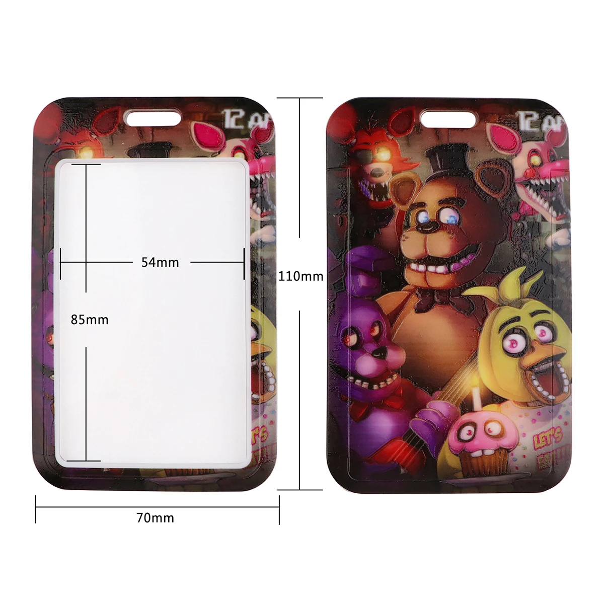 ER1899 Halloween Horror Bears Cartoon Lanyard Card Holder Student Hanging Neck Phone Lanyard Badge Subway Access Card Holder