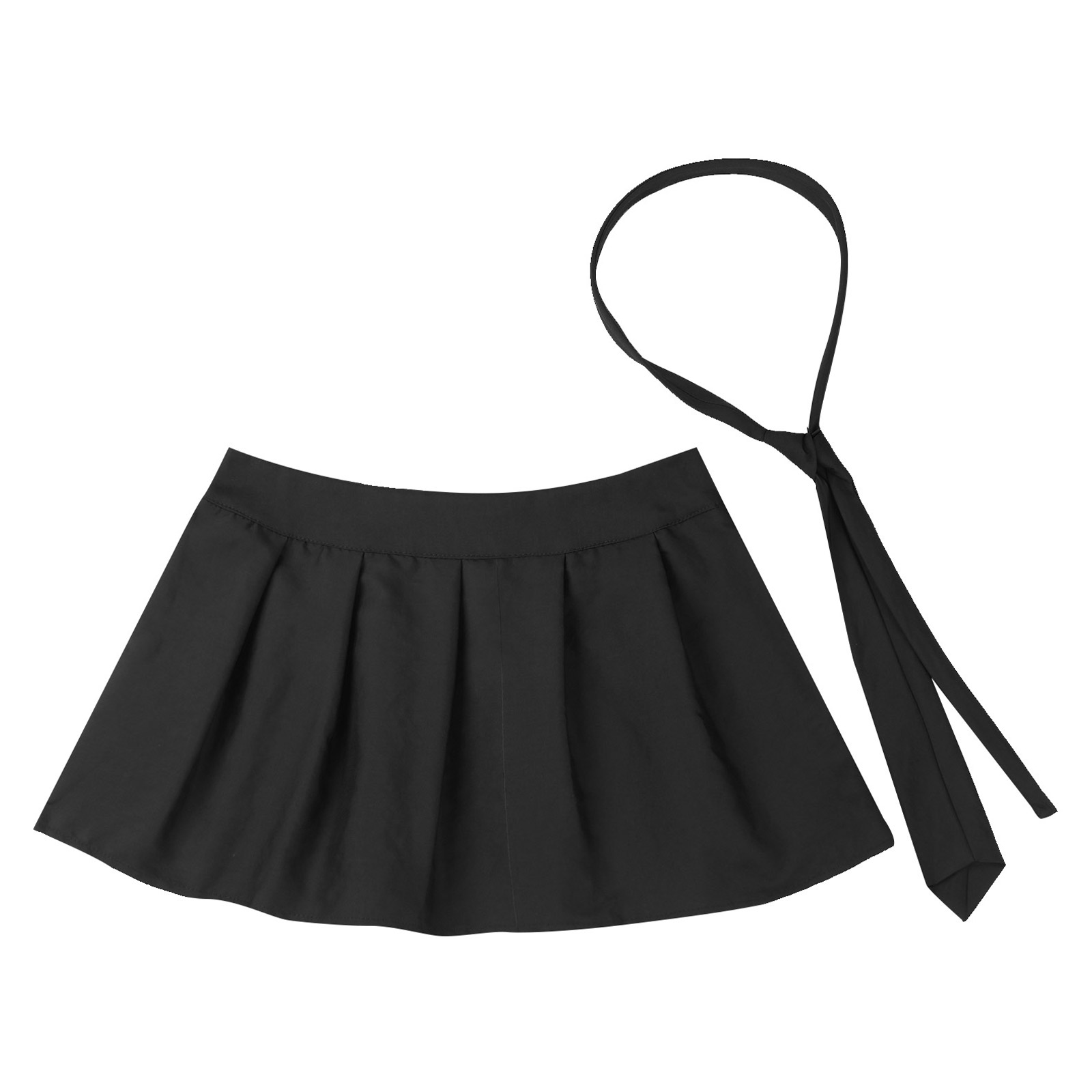 Women High Waist Plaid Pleated Mini Skirt with Necktie Japanese Schoolgirls Uniform Nightclub Outfit Carnival Cosplay Costume