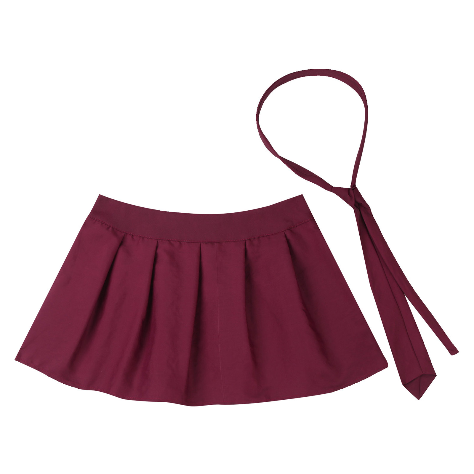 Women High Waist Plaid Pleated Mini Skirt with Necktie Japanese Schoolgirls Uniform Nightclub Outfit Carnival Cosplay Costume