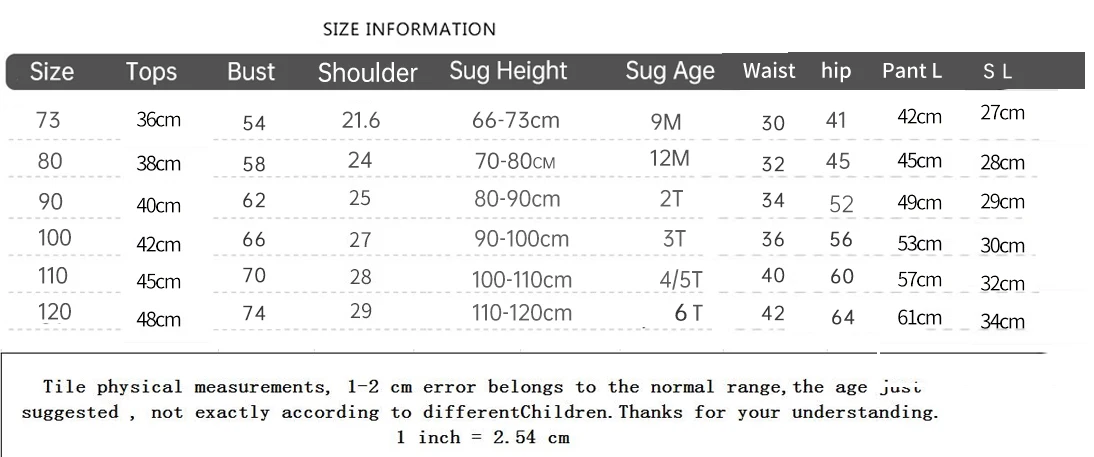 Soft Breathable Cotton Baby Children Pajamas Set Cute Cartoon Long Sleeve Home Sleepwear Set for 0-5 Years Old