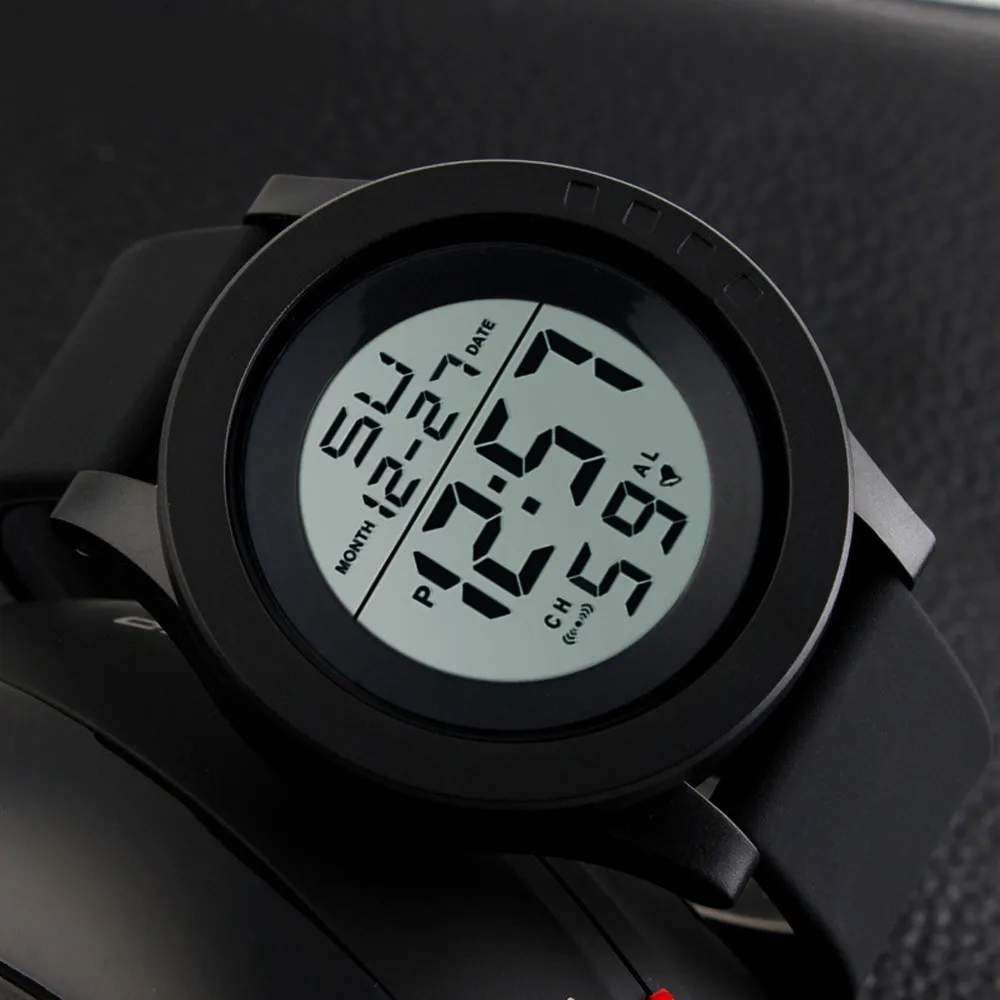 Big Dial Men's Watch Military Sport Watch Luminous LED Digital Watch Multifunciton Outdoor Waterproof Electronic Watches for Man