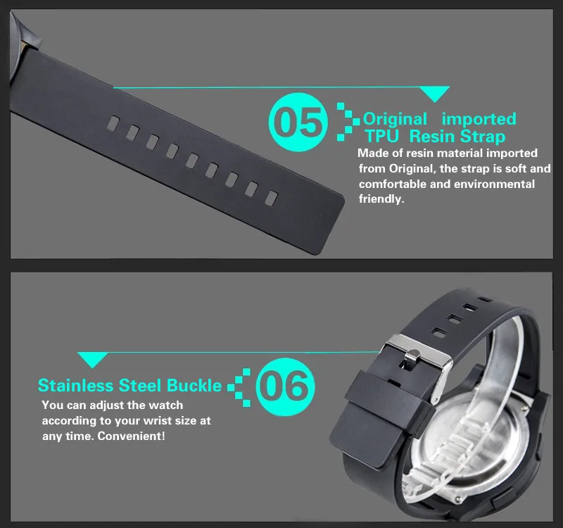 Big Dial Men's Watch Military Sport Watch Luminous LED Digital Watch Multifunciton Outdoor Waterproof Electronic Watches for Man