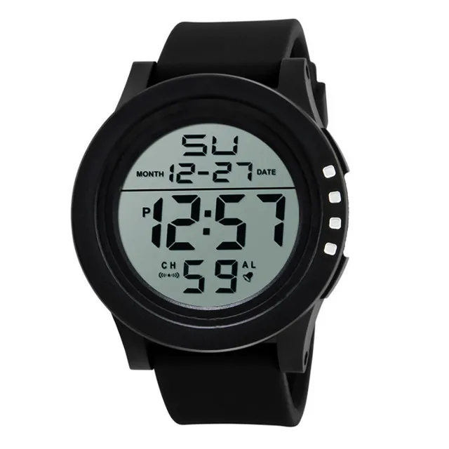 Big Dial Men's Watch Military Sport Watch Luminous LED Digital Watch Multifunciton Outdoor Waterproof Electronic Watches for Man