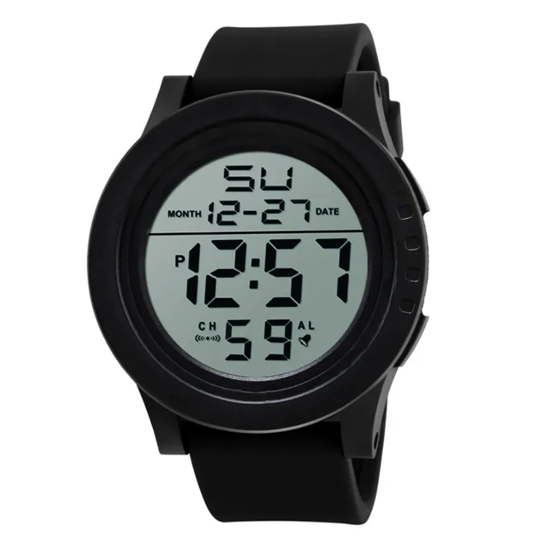 Big Dial Men's Watch Military Sport Watch Luminous LED Digital Watch Multifunciton Outdoor Waterproof Electronic Watches for Man