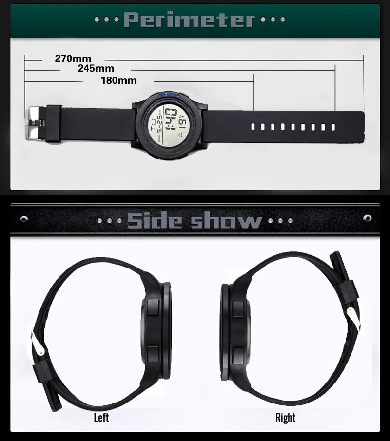 Big Dial Men's Watch Military Sport Watch Luminous LED Digital Watch Multifunciton Outdoor Waterproof Electronic Watches for Man