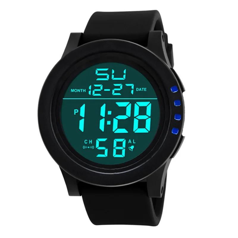 Big Dial Men's Watch Military Sport Watch Luminous LED Digital Watch Multifunciton Outdoor Waterproof Electronic Watches for Man