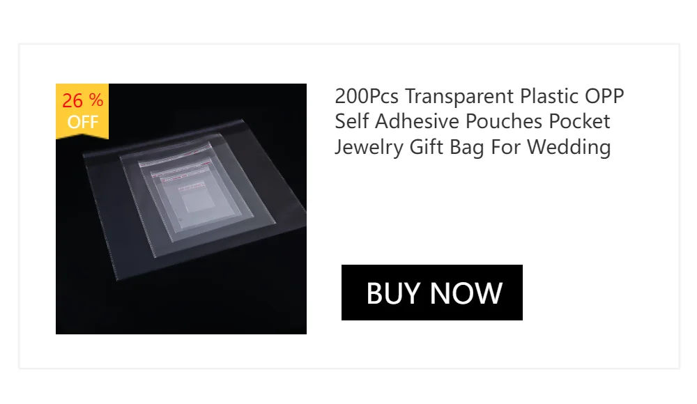 50 Pieces Cute Laser Self Sealing Little Small Plastic Bags for Jewelry Display Bags Pouch and Packaging Organizer Storage Bag