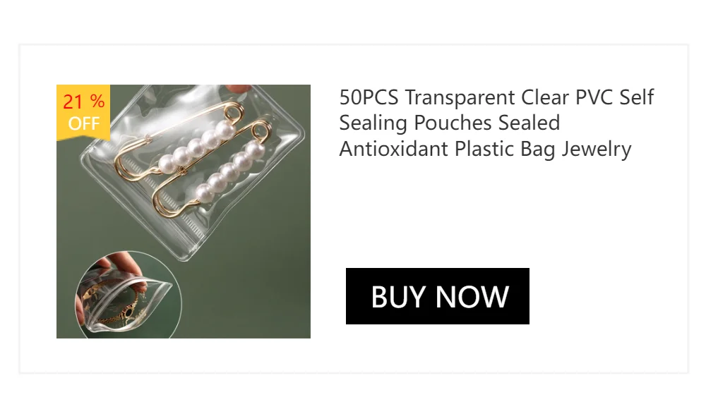 50 Pieces Cute Laser Self Sealing Little Small Plastic Bags for Jewelry Display Bags Pouch and Packaging Organizer Storage Bag