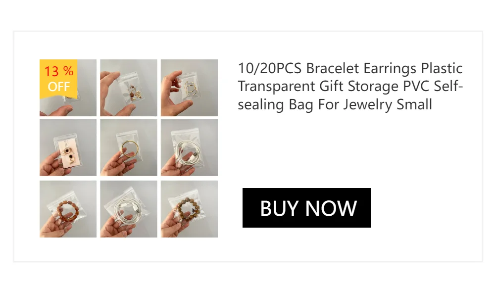 50 Pieces Cute Laser Self Sealing Little Small Plastic Bags for Jewelry Display Bags Pouch and Packaging Organizer Storage Bag