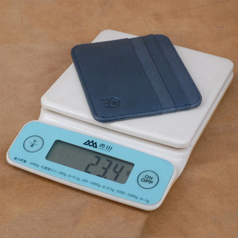 Genuine Leather Card Holder - Thin Wallet for ID/Bank/Credit Cards, Compact Cash & Bus Card Case (RFID Protection)