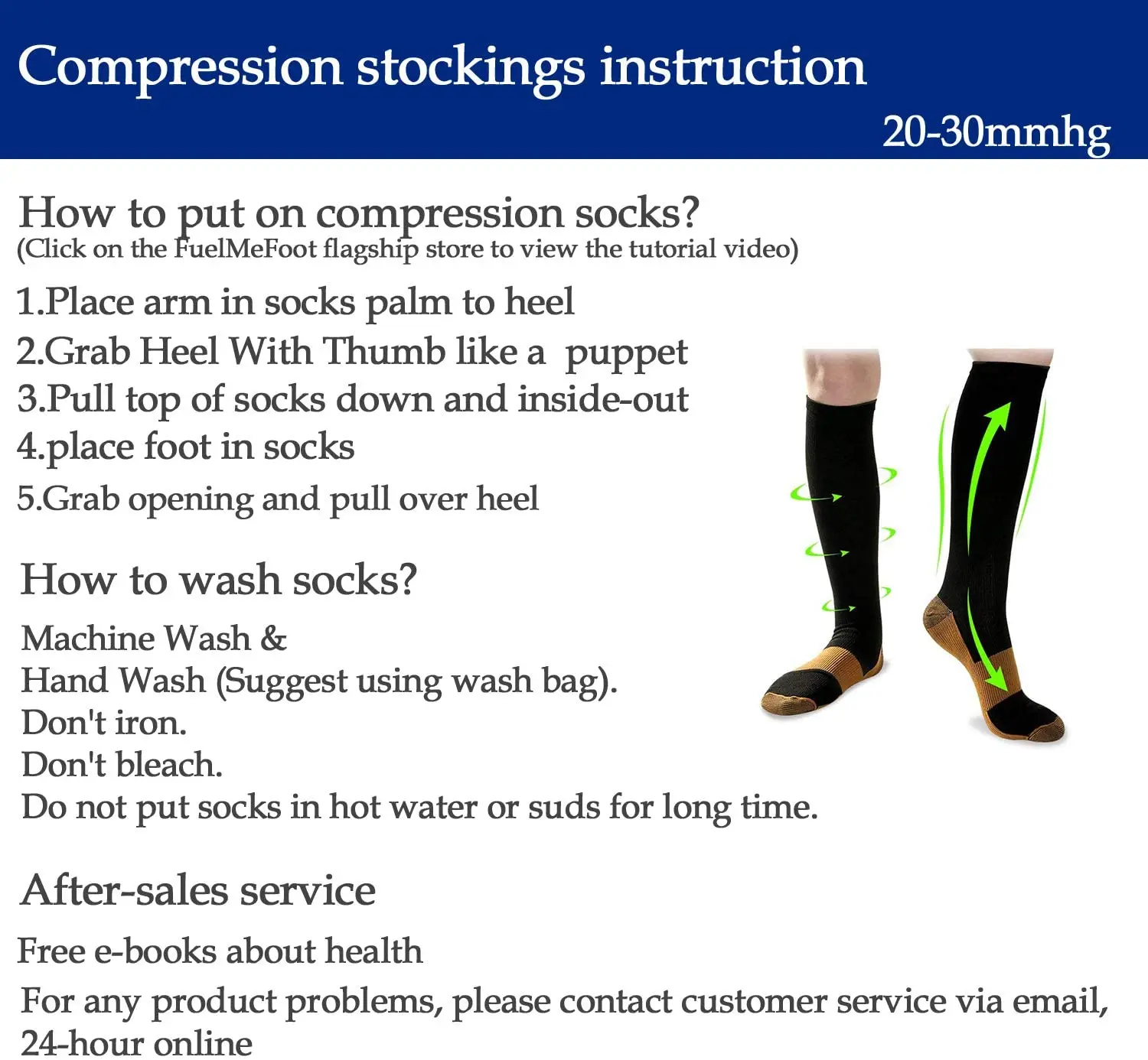 Copper Compression Socks Men Women Anti Fatigue Pain Relief Knee High Stockings 20-30 mmHg for Running Athletic Pregnancy XXL