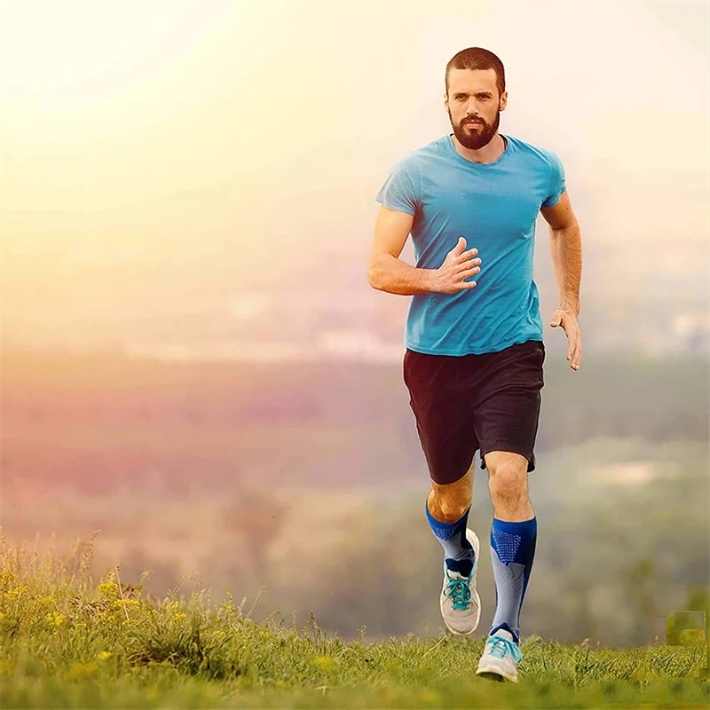 Copper Compression Socks Men Women Anti Fatigue Pain Relief Knee High Stockings 20-30 mmHg for Running Athletic Pregnancy XXL