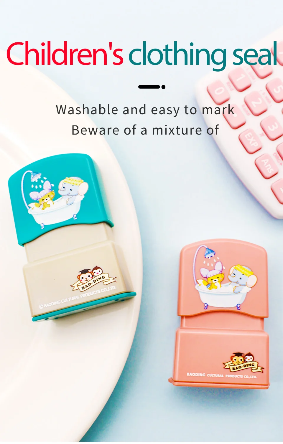 Children's Name Seal Custom Student's Name Stamp Kindergarten Clothes Waterproof Name Sticker Will Not be Washed Off Christmas