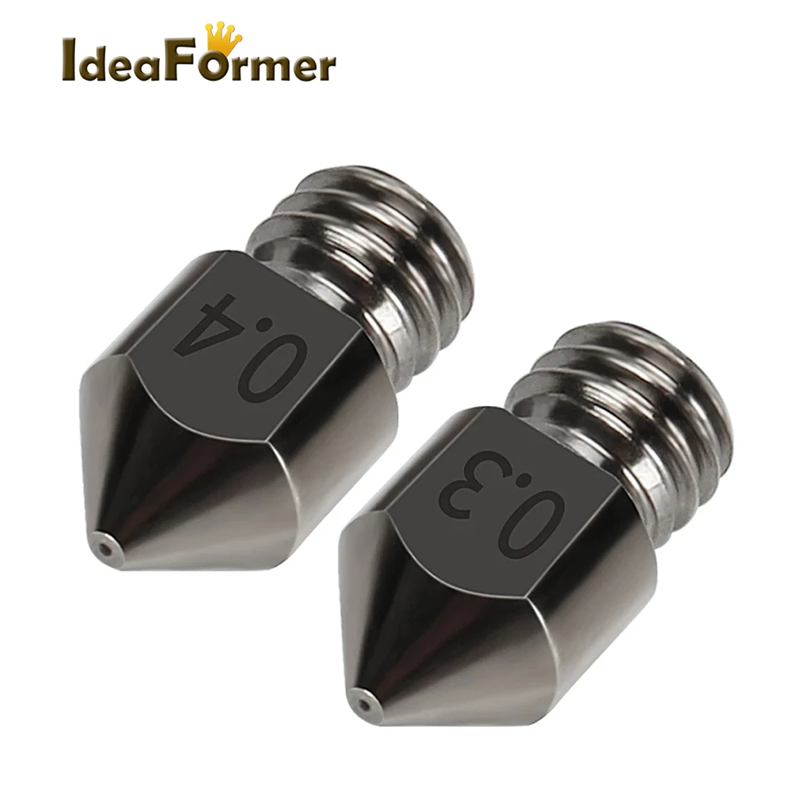 1/3Pcs MK8 Nozzle Hardened Steel M6 Corrosion-Resistant Extruder 0.4/0.6/0.8mm 3D Printer Nozzle For CR10 Ender 3 Sapphire Pro