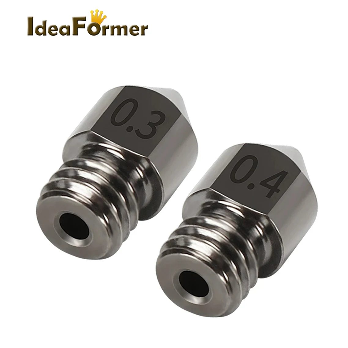 1/3Pcs MK8 Nozzle Hardened Steel M6 Corrosion-Resistant Extruder 0.4/0.6/0.8mm 3D Printer Nozzle For CR10 Ender 3 Sapphire Pro