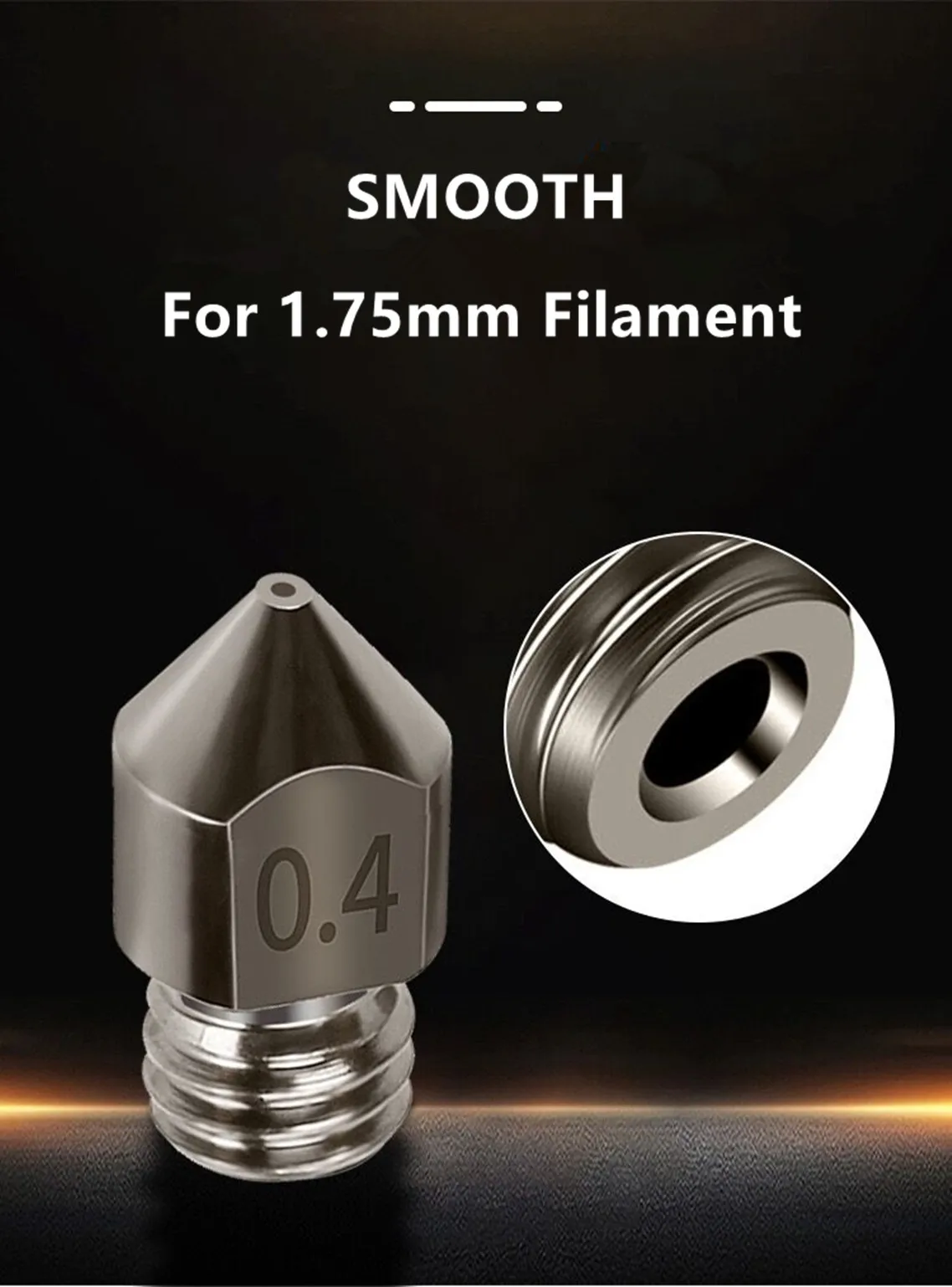 1/3Pcs MK8 Nozzle Hardened Steel M6 Corrosion-Resistant Extruder 0.4/0.6/0.8mm 3D Printer Nozzle For CR10 Ender 3 Sapphire Pro
