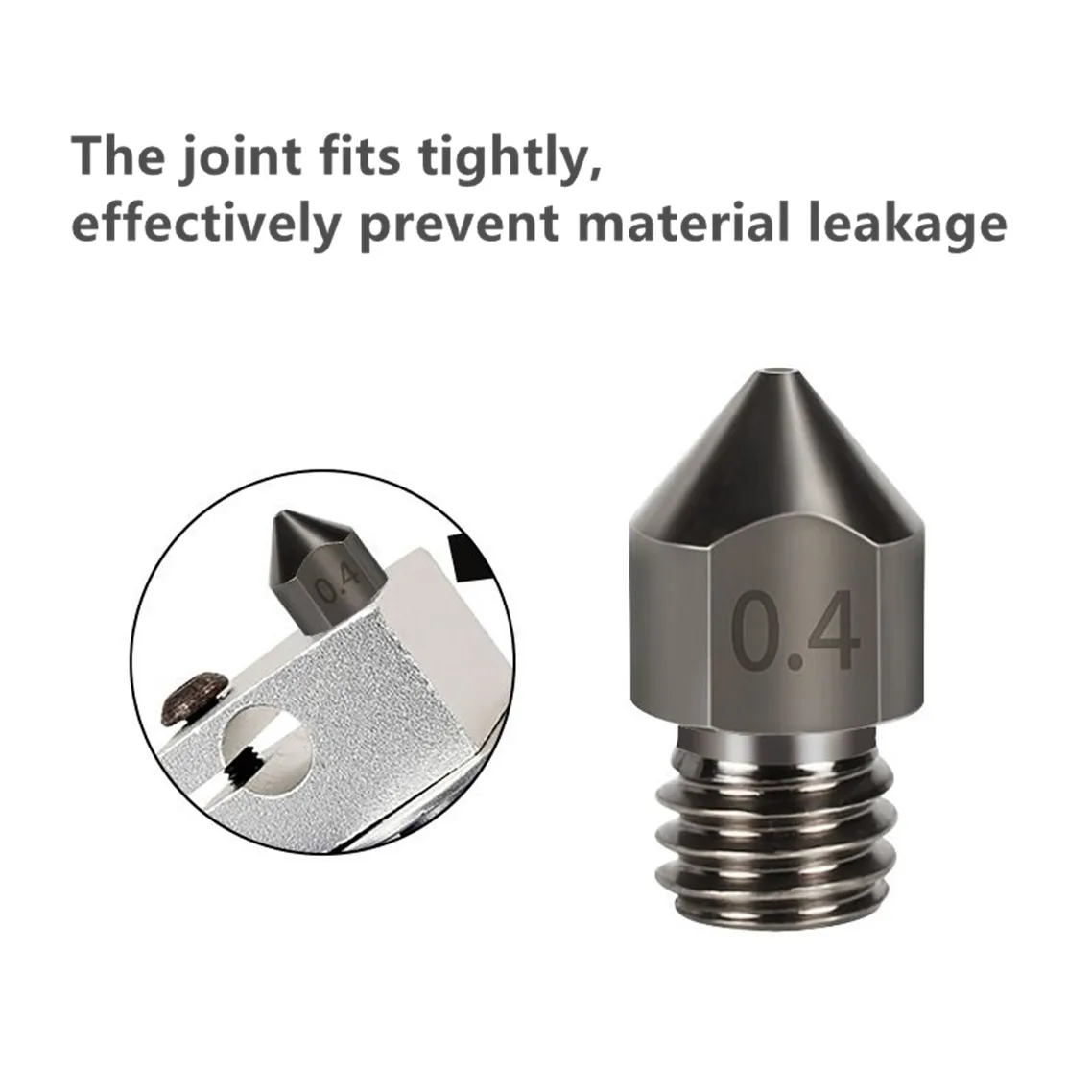 1/3Pcs MK8 Nozzle Hardened Steel M6 Corrosion-Resistant Extruder 0.4/0.6/0.8mm 3D Printer Nozzle For CR10 Ender 3 Sapphire Pro