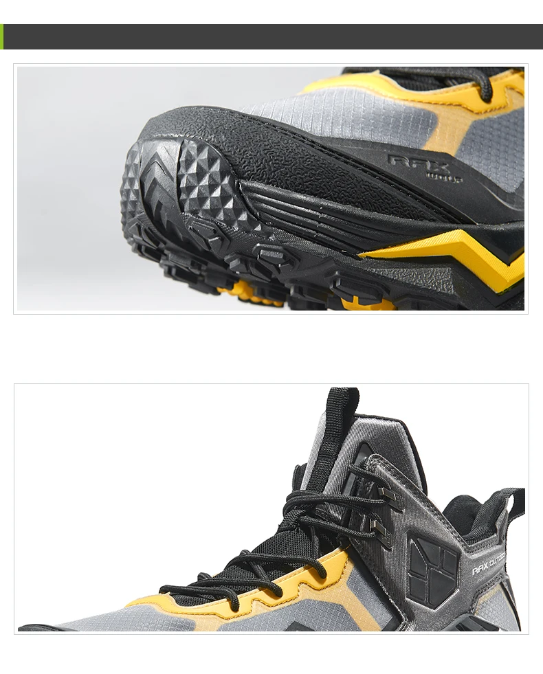 Rax Men Waterproof Hiking Shoes Breathable Hiking Boots Outdoor Trekking Boots Sports Sneakers Tactical Shoes