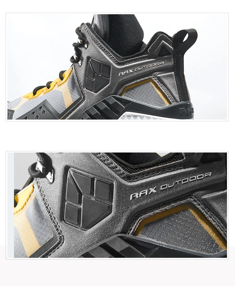 Rax Men Waterproof Hiking Shoes Breathable Hiking Boots Outdoor Trekking Boots Sports Sneakers Tactical Shoes