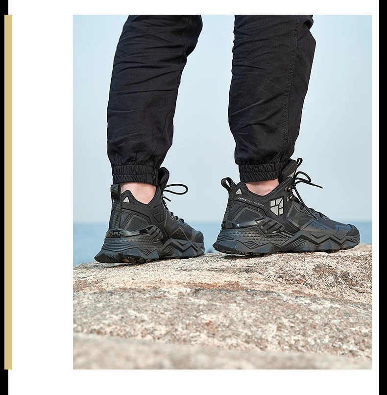 Rax Men Waterproof Hiking Shoes Breathable Hiking Boots Outdoor Trekking Boots Sports Sneakers Tactical Shoes