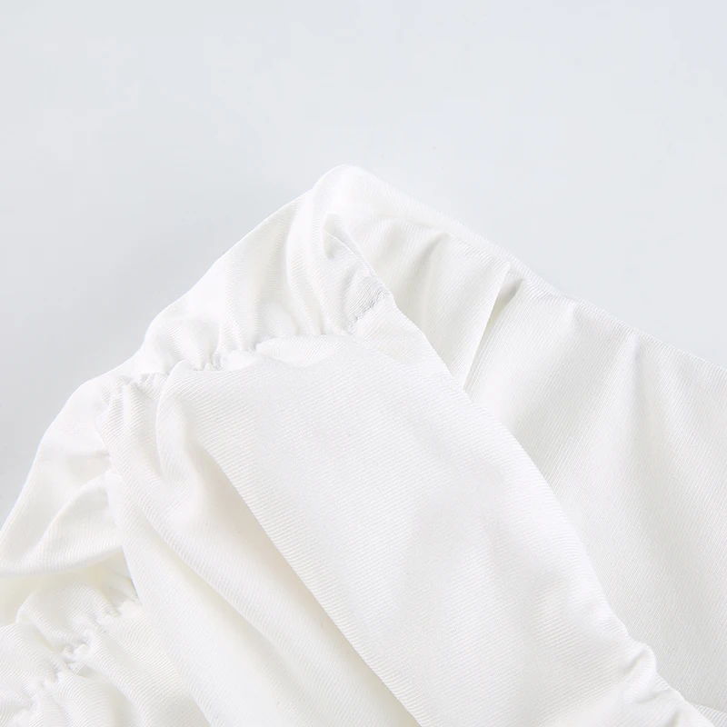 Preppy Style Ruched Pleated Skirts Woman High Waist Casual 90s Mini Skirt Lady Trendy 2020 Y2K Summer Beachwear White Black