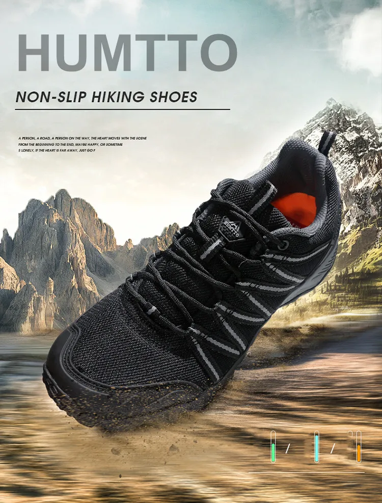 HUMTTO Brand Clearance Man Summer Hiking Shoes for Men  Breathable Leather Hunting Trekking Climbing Shoes Mens Outdoor Sneakers