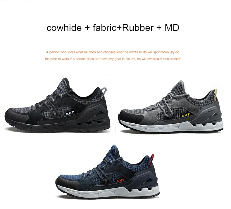 HUMTTO Brand Clearance Man Summer Hiking Shoes for Men  Breathable Leather Hunting Trekking Climbing Shoes Mens Outdoor Sneakers