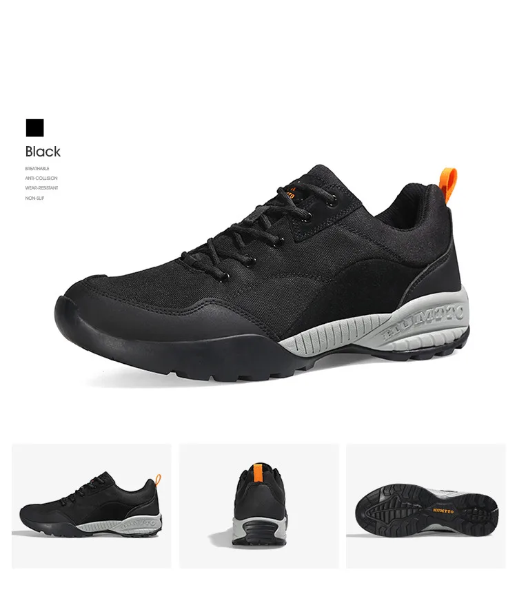 HUMTTO Brand Clearance Man Summer Hiking Shoes for Men  Breathable Leather Hunting Trekking Climbing Shoes Mens Outdoor Sneakers