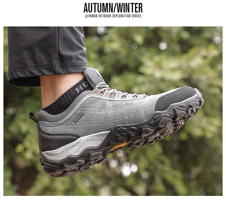 HUMTTO Brand Clearance Man Summer Hiking Shoes for Men  Breathable Leather Hunting Trekking Climbing Shoes Mens Outdoor Sneakers