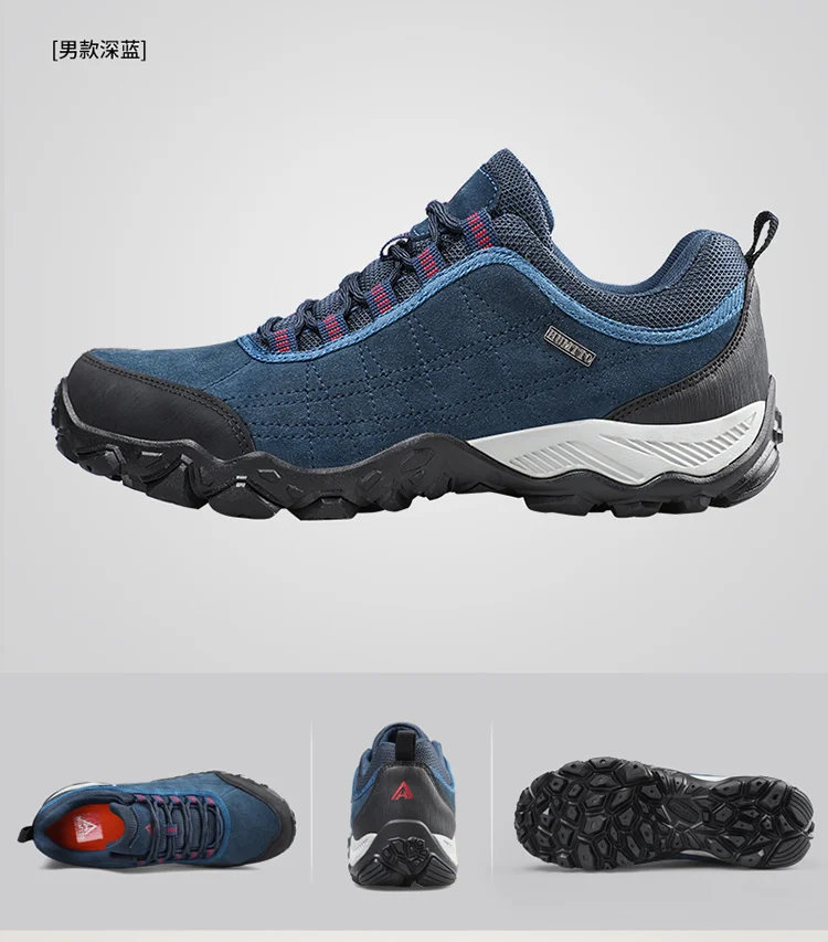 HUMTTO Brand Clearance Man Summer Hiking Shoes for Men  Breathable Leather Hunting Trekking Climbing Shoes Mens Outdoor Sneakers