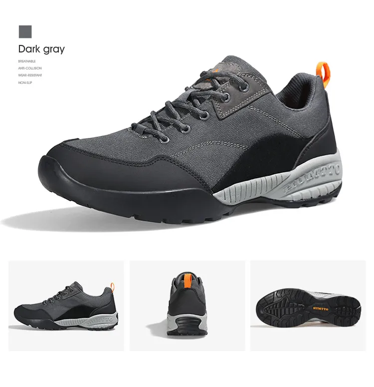 HUMTTO Brand Clearance Man Summer Hiking Shoes for Men  Breathable Leather Hunting Trekking Climbing Shoes Mens Outdoor Sneakers