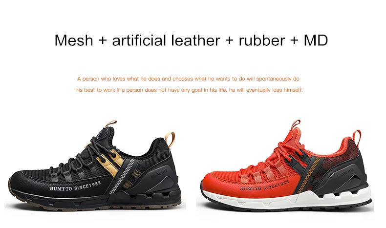 HUMTTO Brand Clearance Man Summer Hiking Shoes for Men  Breathable Leather Hunting Trekking Climbing Shoes Mens Outdoor Sneakers