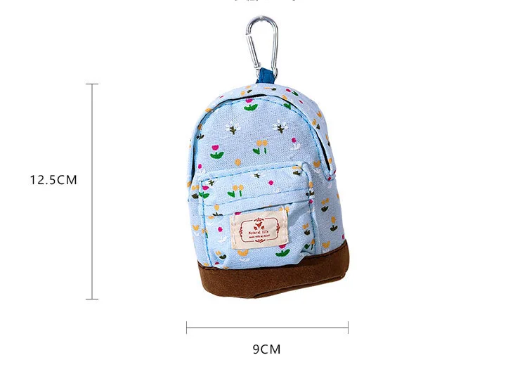 New Women Kids Canvas Coin Purse Floral Zipper Pouch Small Wallet Children Female Key Card Holder Mini Money Bag Gift